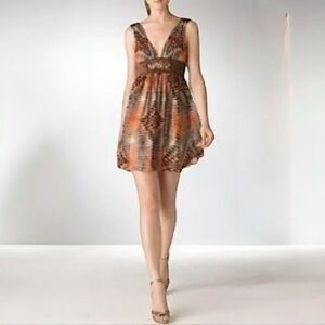 BCBG Maxazria Jeweled Dress Brown Size 2